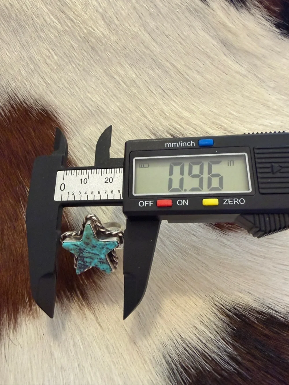❤️ Signed “Larson Chee” Kingman Turquoise Star Navajo Native American ADJ RING - Picture 14 of 15